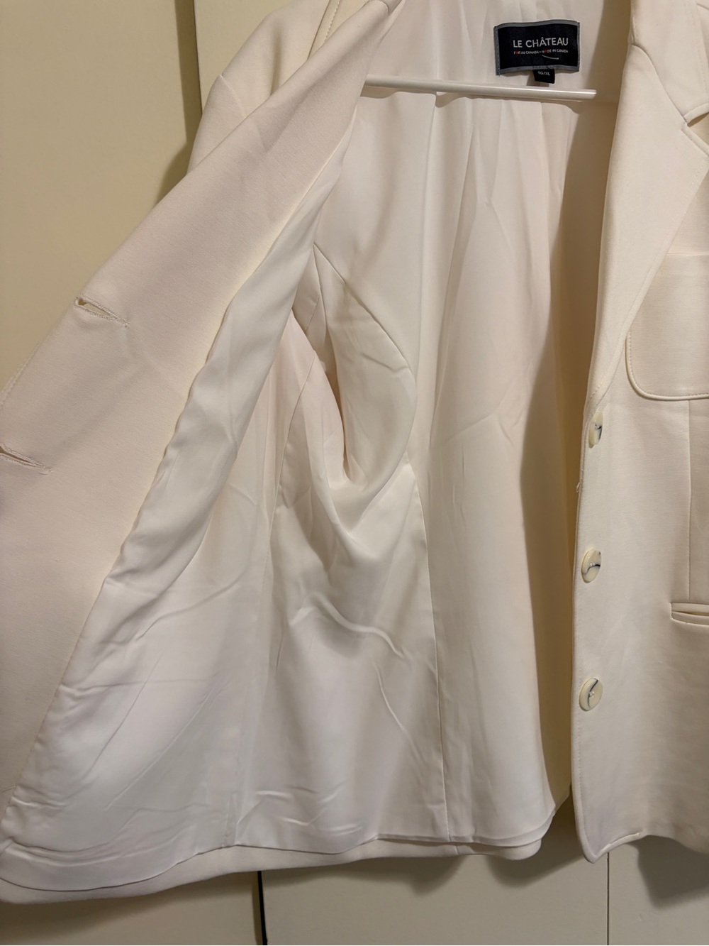 Le Chateau White Jacket Blazer Xl - Picture 6 of 6